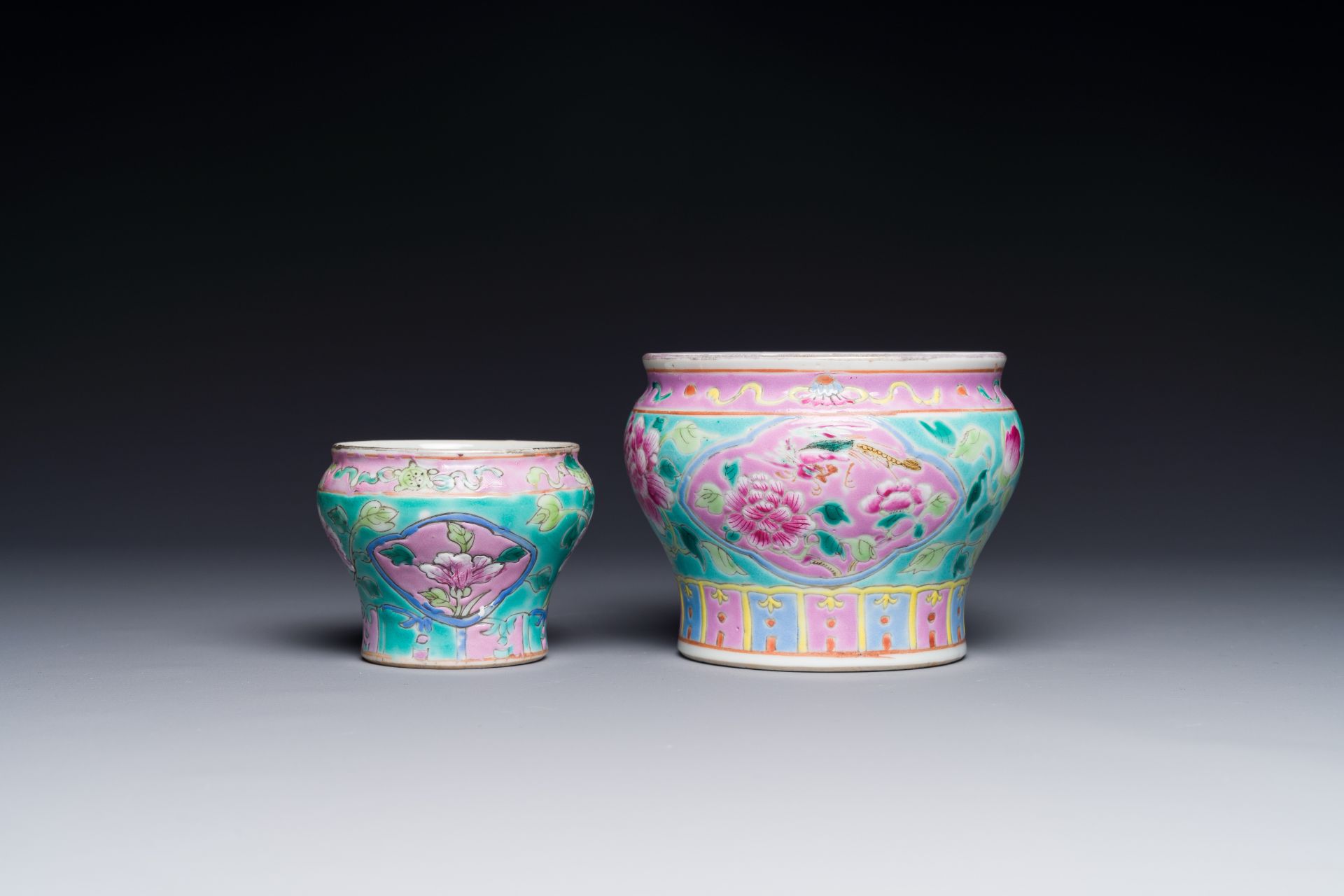 Two Chinese famille rose bowls for the Straits or Peranakan market, 19th C. - Image 2 of 4