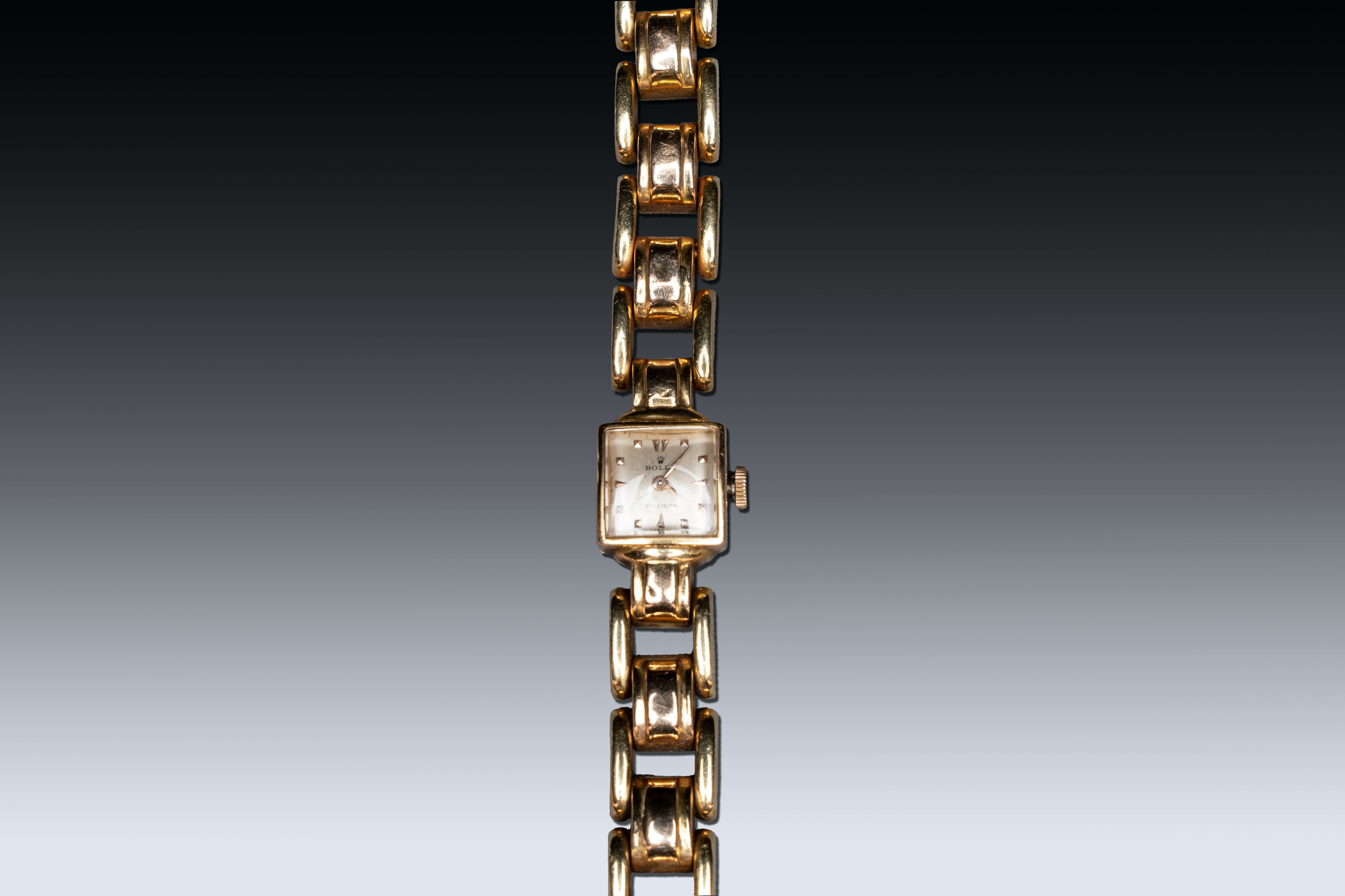 Vintage two-tone 18k gold Rolex, small ladies precision wristwatch, double fold clasp, 2nd/3rd quart - Image 6 of 7