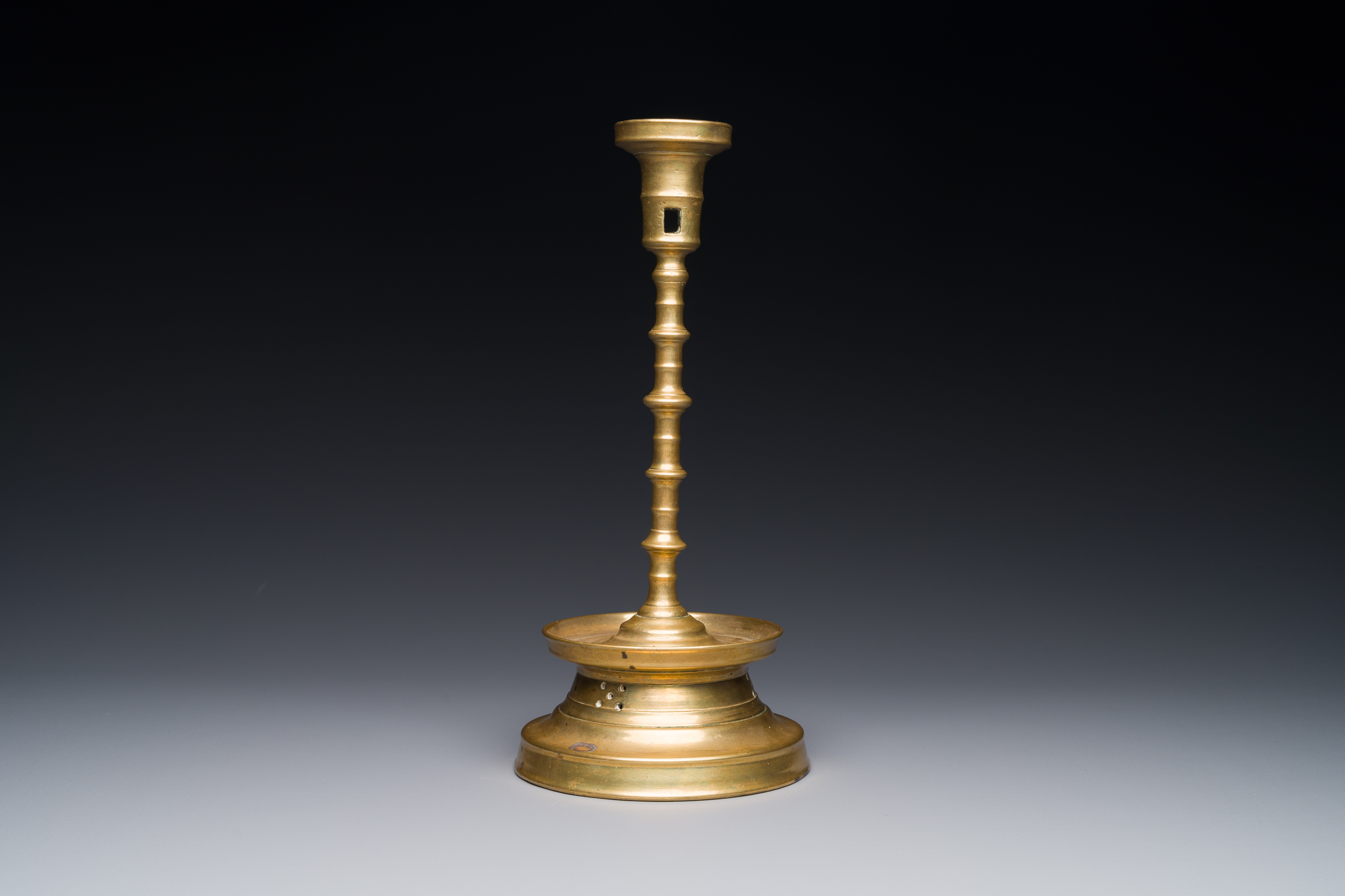 A knotted bronze candlestick, Southern Netherlands, probably 16th C. - Image 4 of 15