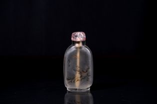 A Chinese inside-painted glass snuff bottle, Ma Shaoxuan é¦¬å°‘å®£ mark, 19/20th C.