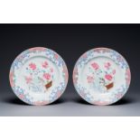 A pair of Chinese famille rose 'antiquities' dishes, Yongzheng