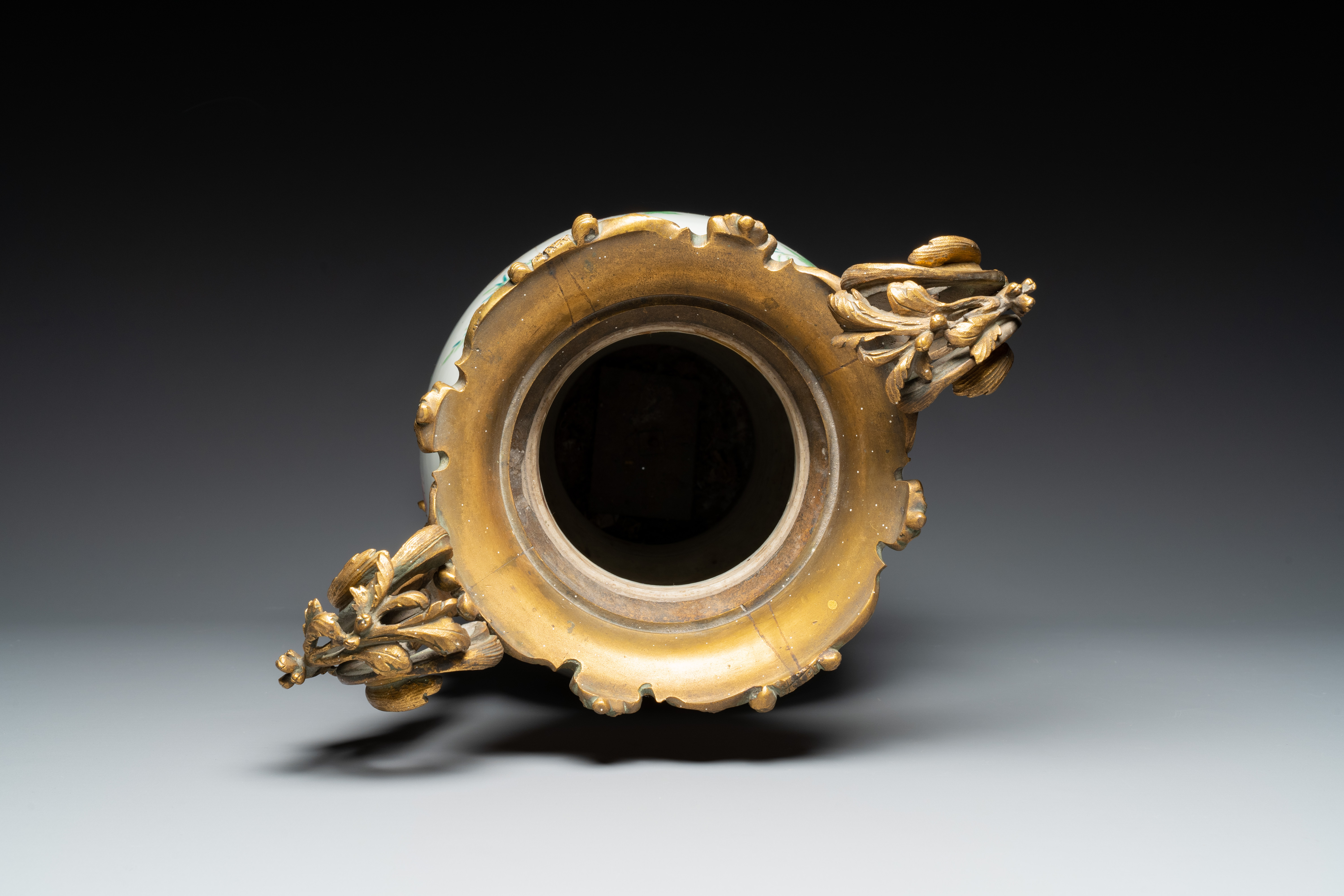 A Chinese famille rose vase with gilt bronze mounts, Qianlong - Image 5 of 6