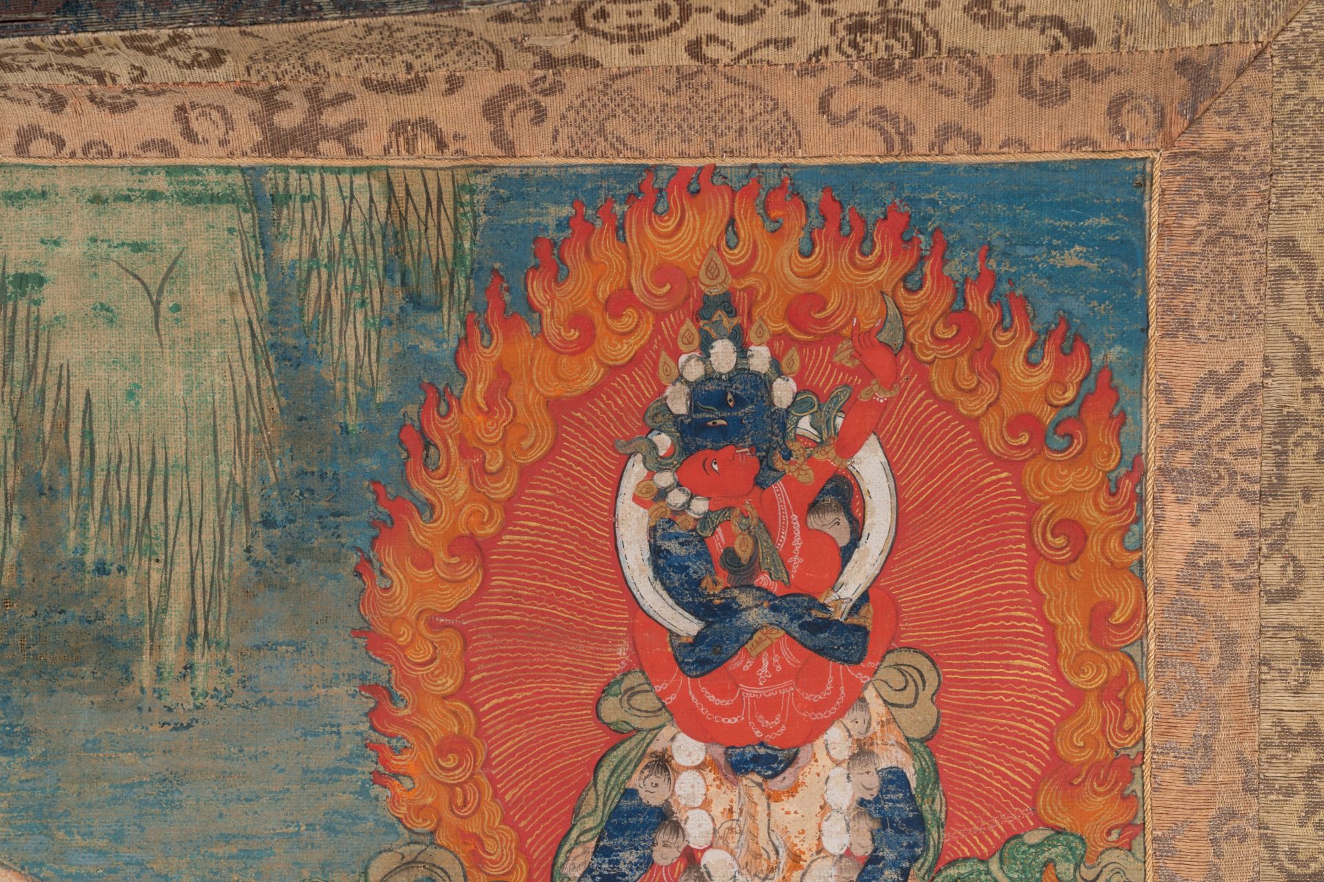 Two thangkas depicting Chakrasamvara and a Shambhala king, Tibet, 18/19th C. - Image 2 of 6