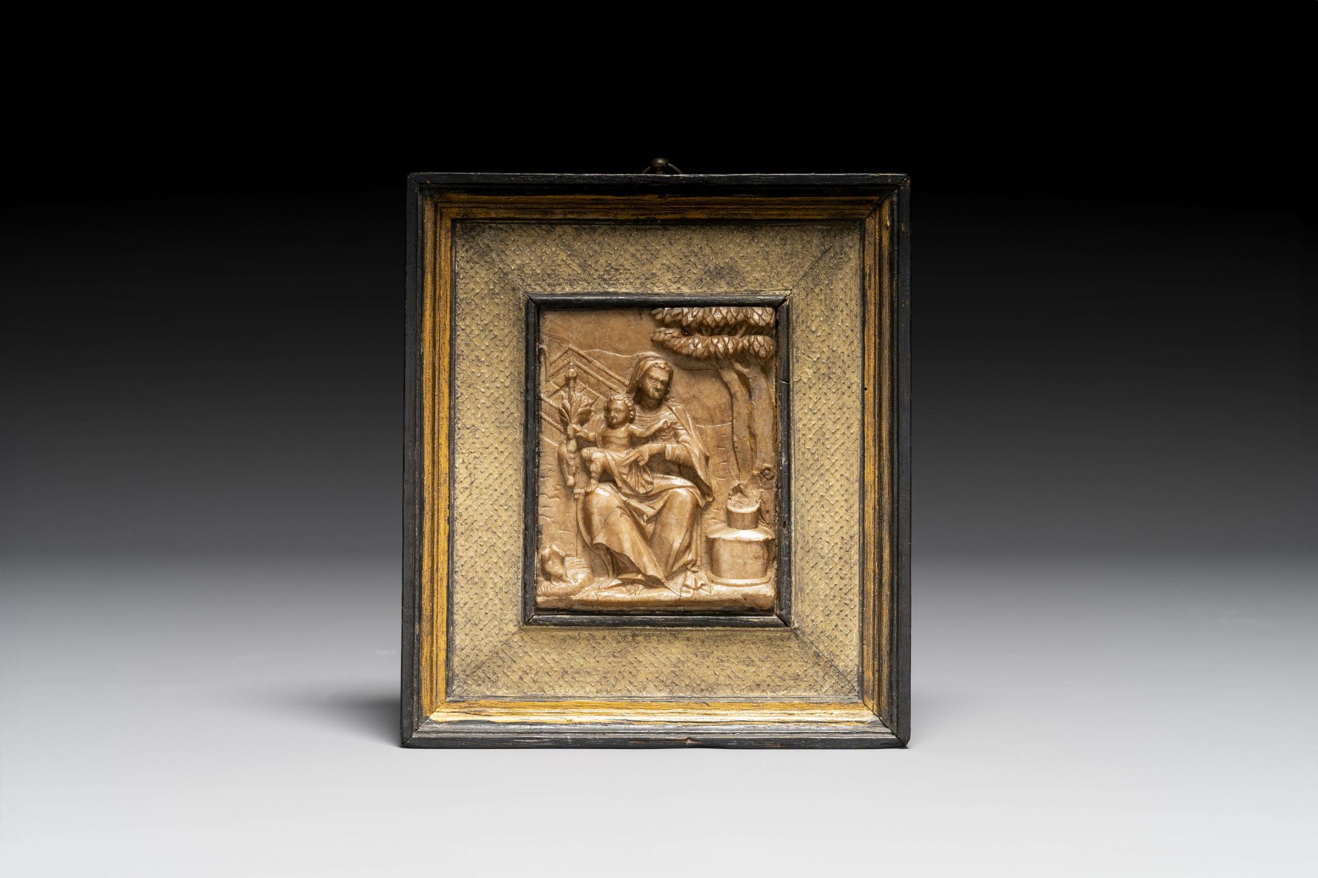 A Malines alabaster relief with Mary and child, 16/17th century