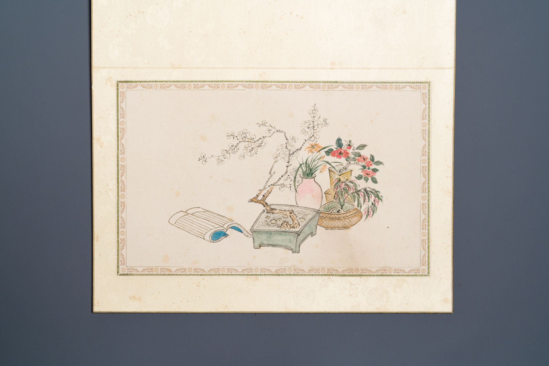 Pu Yi æº¥å„€ (1906-1967): 'Calligraphy' and Wan Rong å©‰å®¹ (1904-1946): 'Still life', ink and color - Bild 8 aus 13