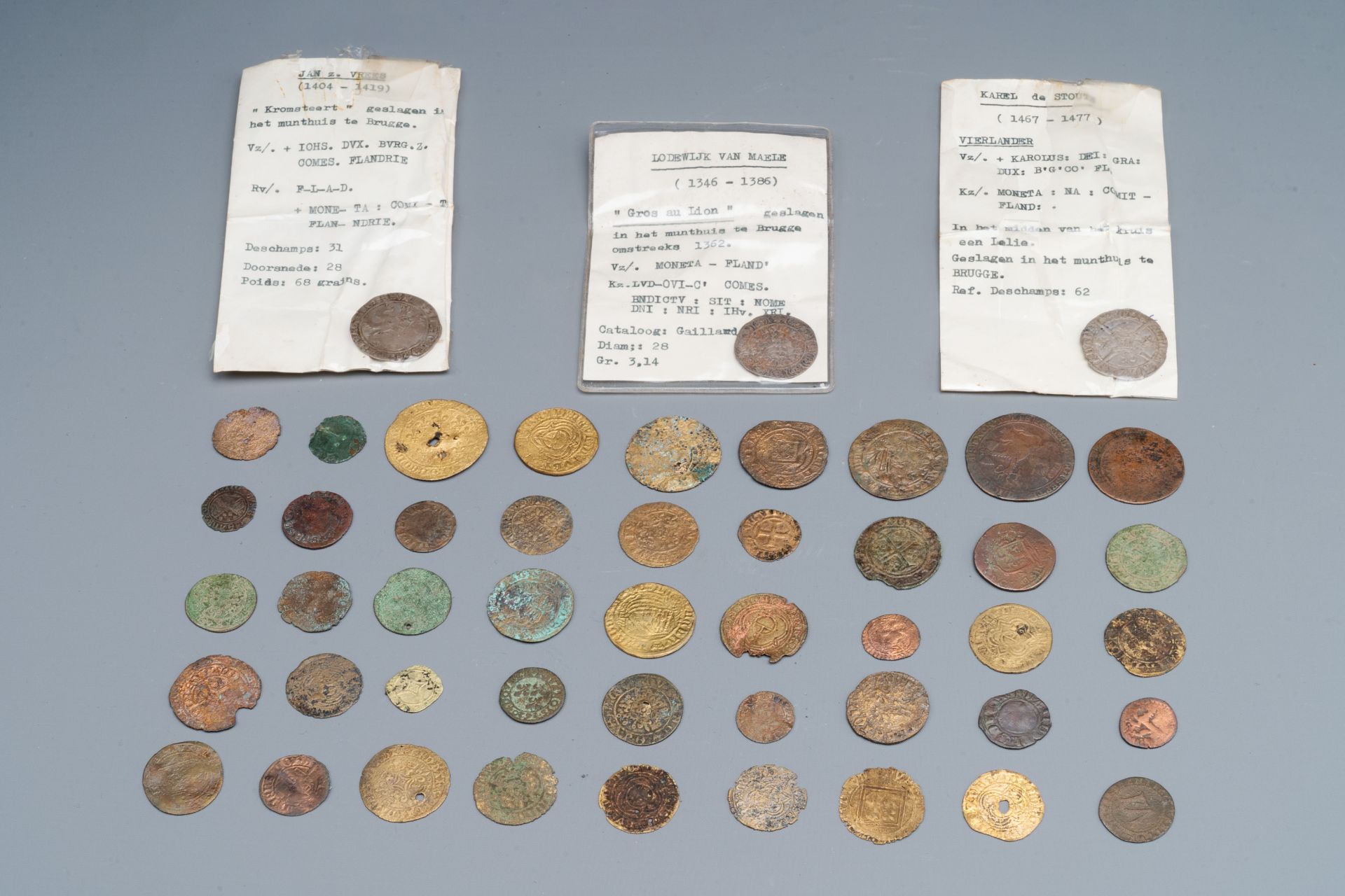 A varied collection of coins, 14th C. and later