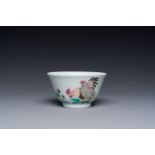 A Chinese famille rose 'chicken' cup, Yongzheng mark, 18/19th C.