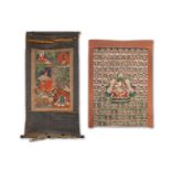 Two thangkas depicting Chakrasamvara and a Shambhala king, Tibet, 18/19th C.