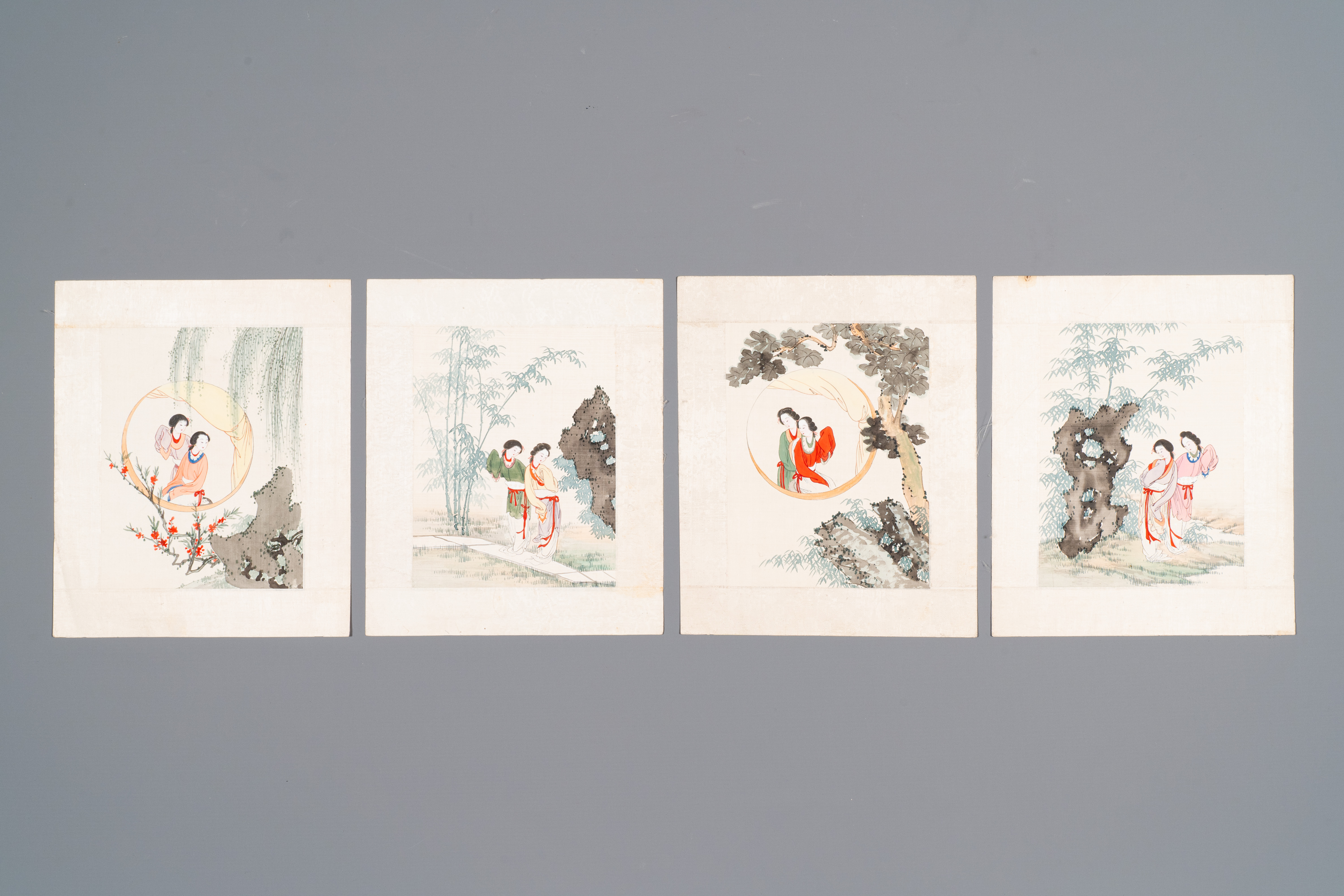Chinese school: Thirteen various works, ink and colour on paper and silk, signed Xiaocun æ™“é‚¨ and - Image 9 of 11
