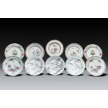 A varied collection of Chinese grisaille and famille rose porcelain, Yongzheng/Qianlong