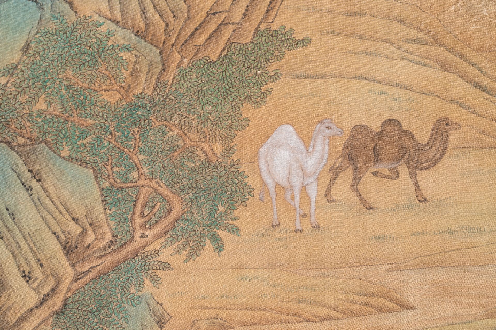 Shen Quan æ²ˆé“¨ (1682-1760): 'Animals in the mountain', ink and colour on silk, dated 1728 - Bild 10 aus 12