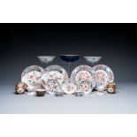 A varied collection of Chinese famille rose and Imari-style porcelain, Yongzheng and later