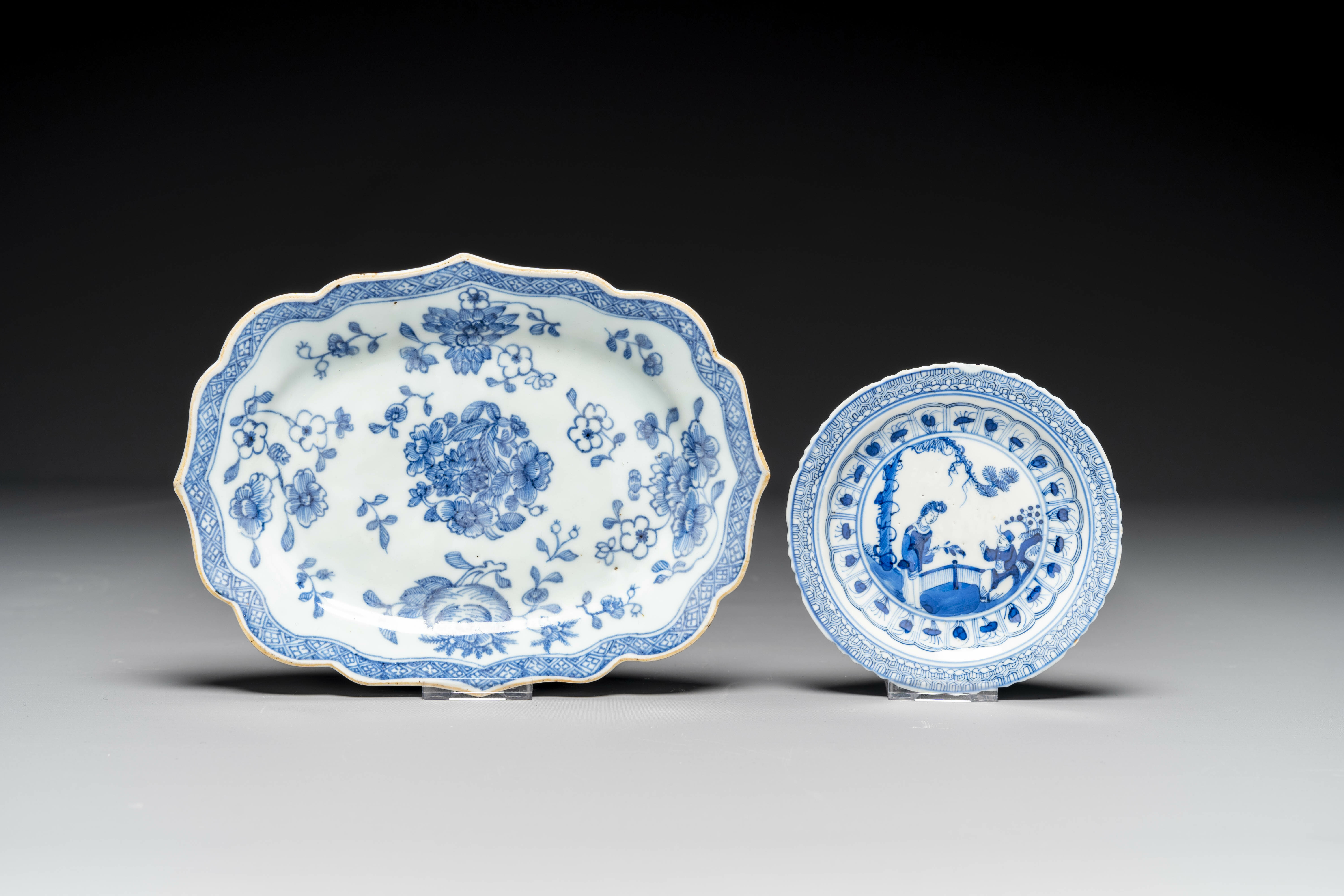 A group of six pieces of Chinese blue and white porcelain, 18/19th century - Image 16 of 17