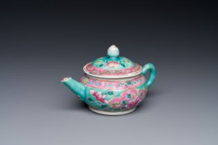 A Chinese famille rose teapot for the Straits or Peranakan market, 19th C.