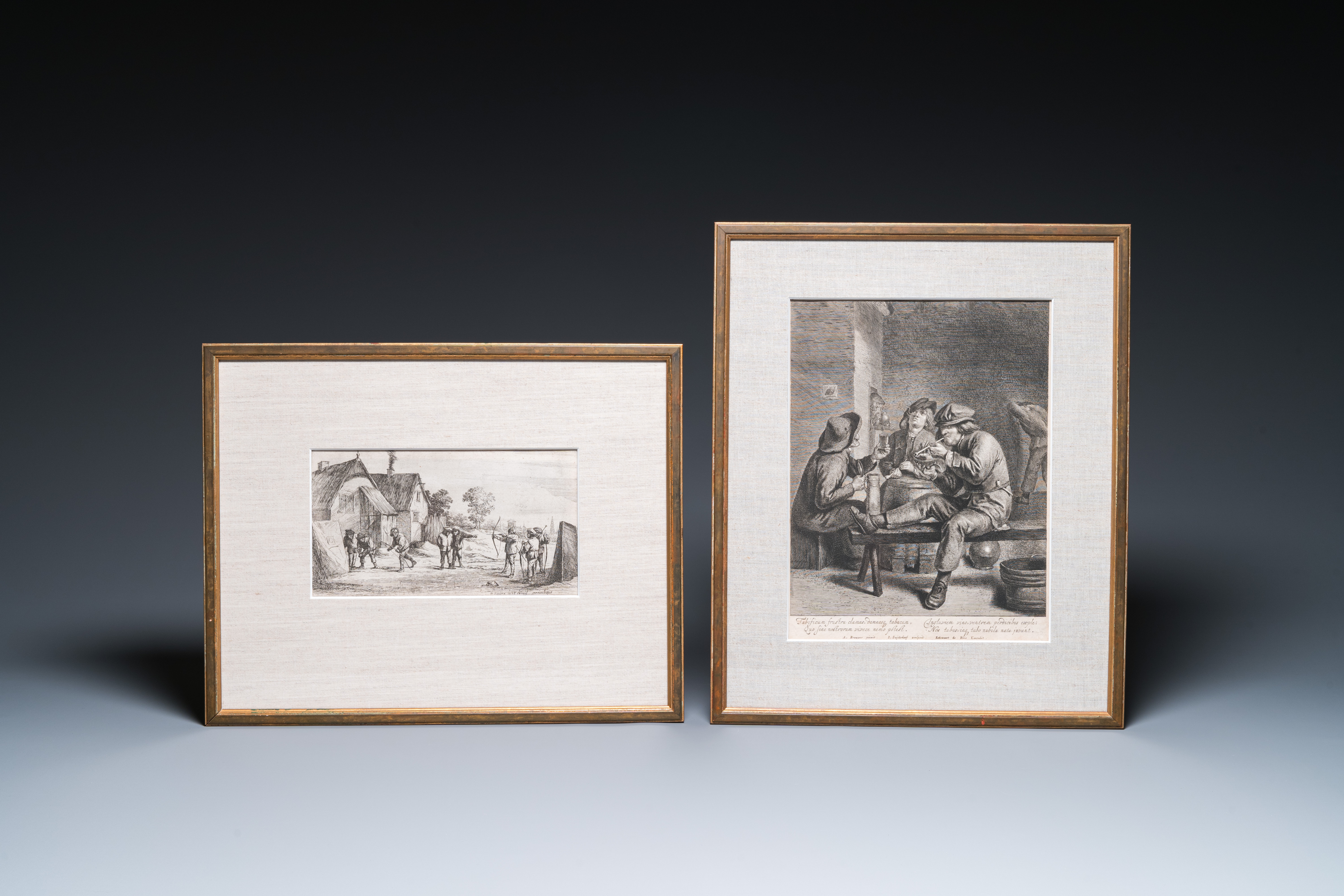 Maarten de Vos, Gerard de Jode, and after Teniers & Brouwer: Eight engravings, 16th C. and later - Image 22 of 39
