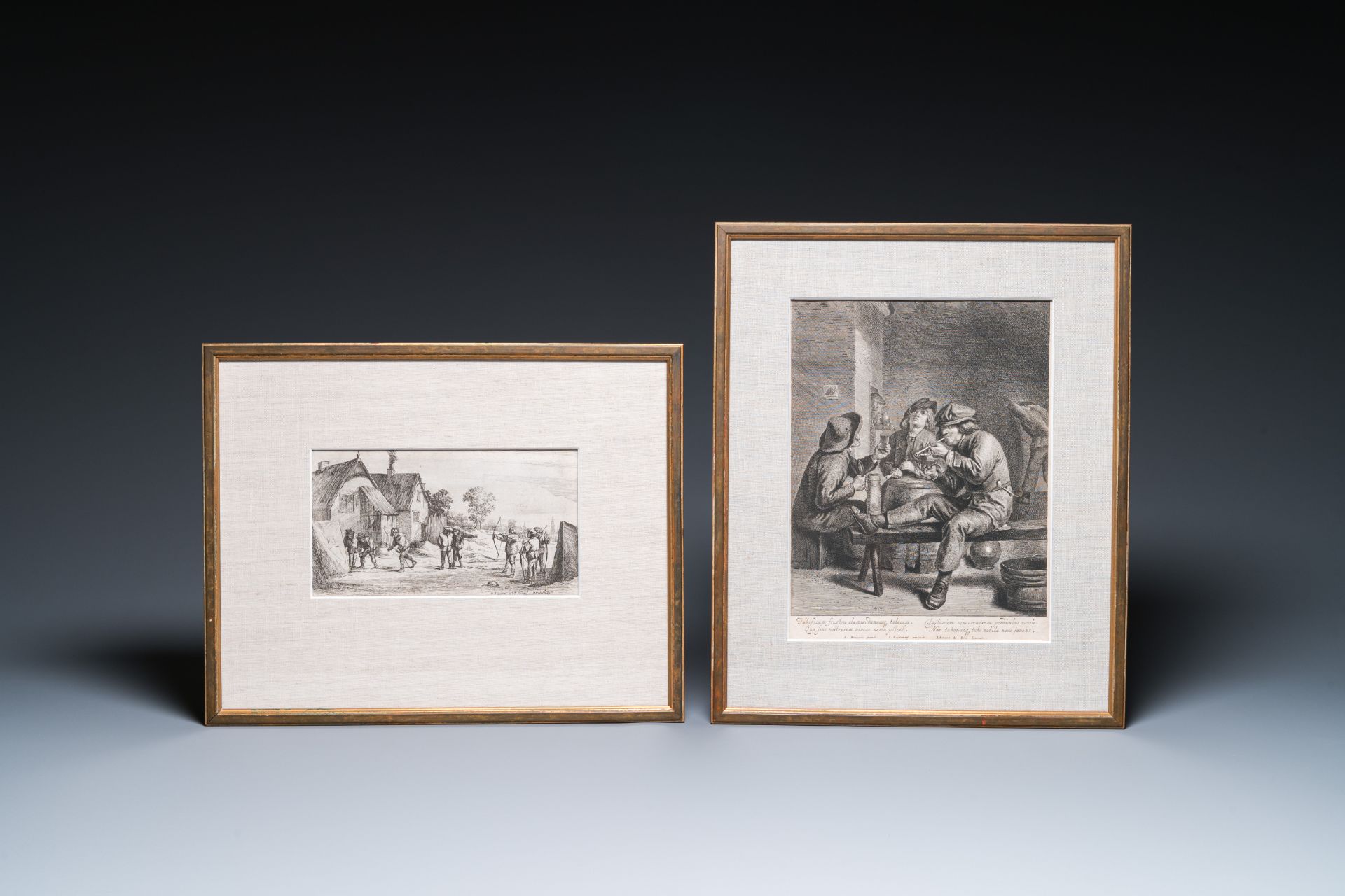 Maarten de Vos, Gerard de Jode, and after Teniers & Brouwer: Eight engravings, 16th C. and later - Image 22 of 39