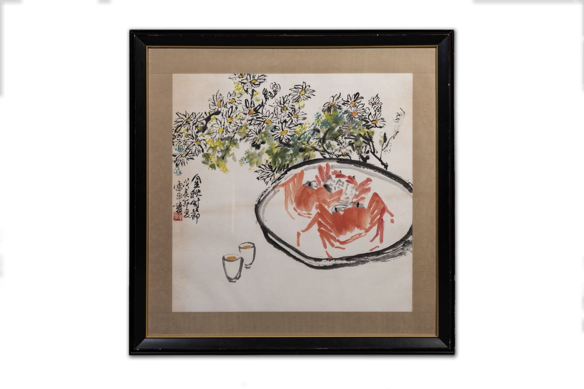Zhang Leiping å¼µé›·å¹³ (1945): three various works, ink and color on paper, dated 1988 - Image 6 of 12