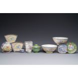 A varied collection of Chinese Canton enamel utensils, 19th C.