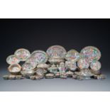 A very extensive Chinese Canton famille rose 81-piece dinner service, 19th C.