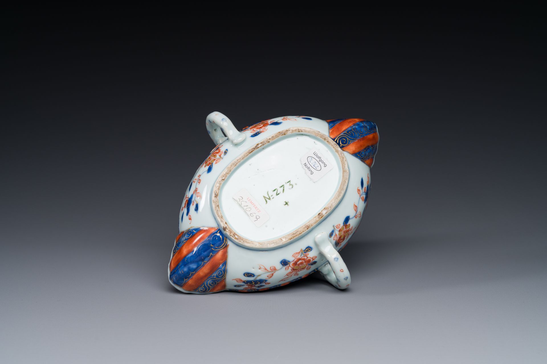 A Chinese Imari-style sauceboat, ex-collection of August the Strong, Kangxi - Bild 4 aus 4