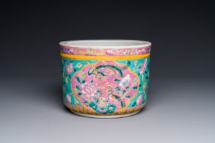 A Chinese famille rose jardiniere for the Straits or Peranakan market, 19th C.