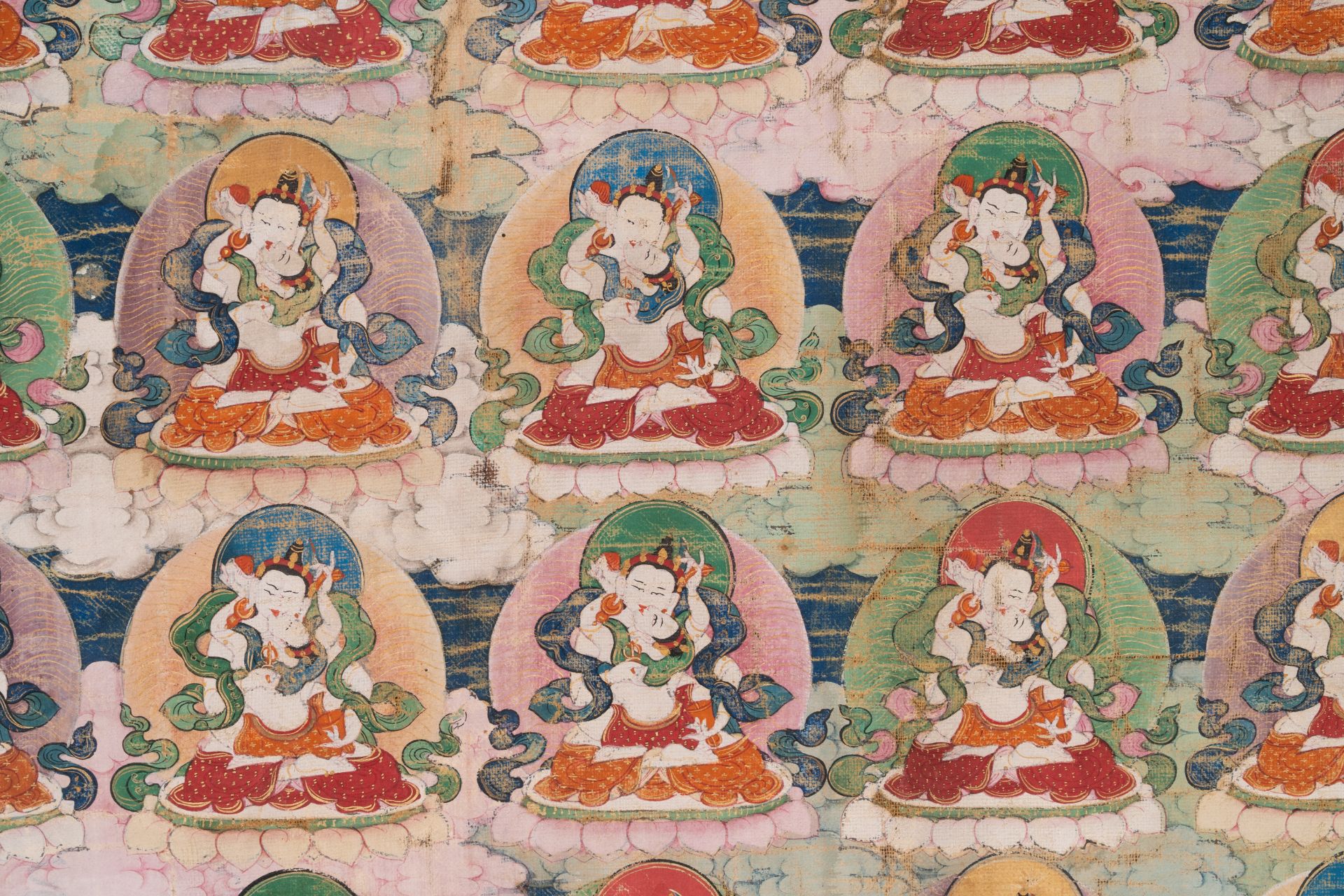 Two thangkas depicting Chakrasamvara and a Shambhala king, Tibet, 18/19th C. - Image 6 of 6