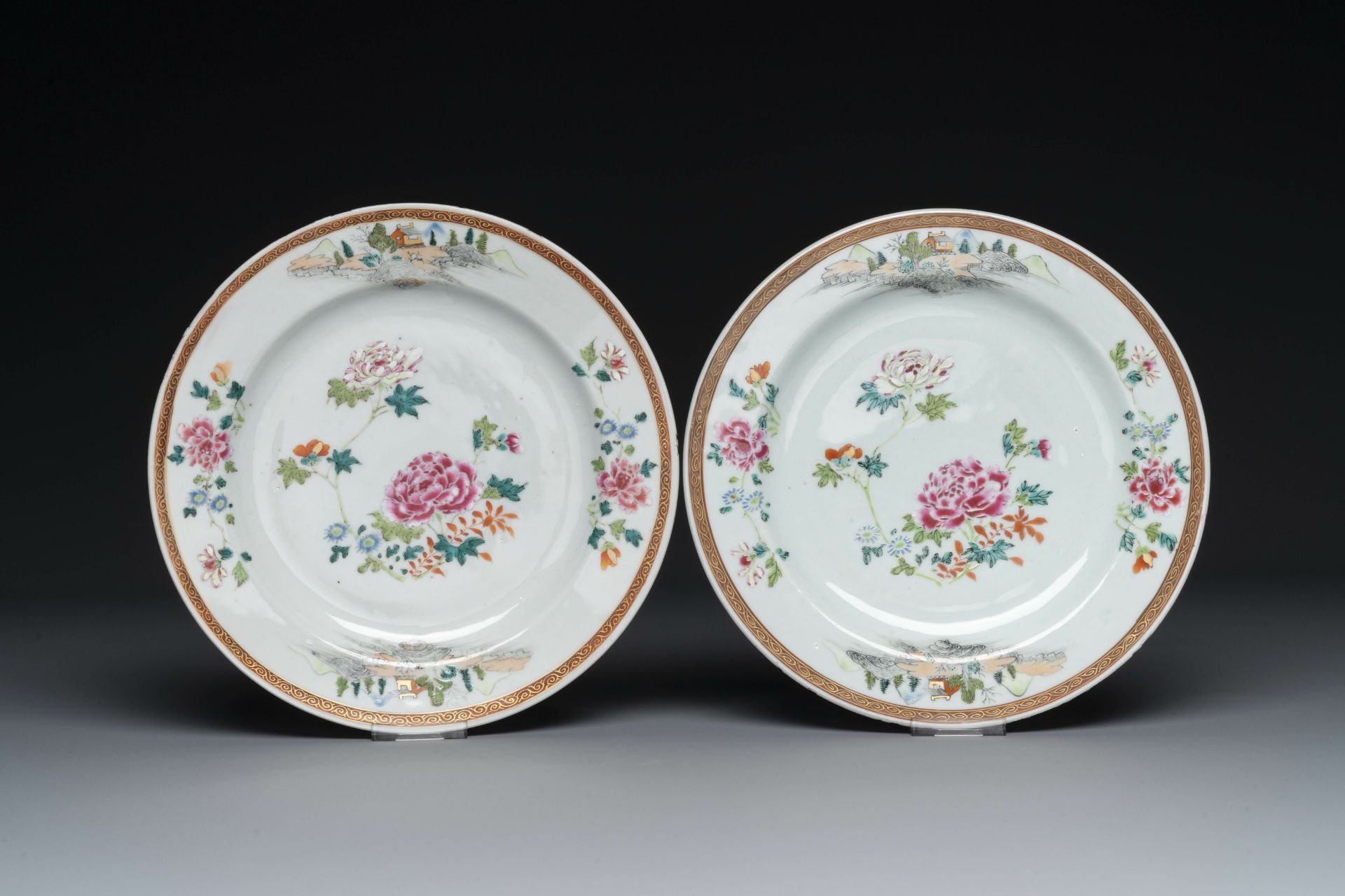 A varied collection of eight pieces of Chinese famille rose porcelain, 18/19th C. - Image 2 of 21