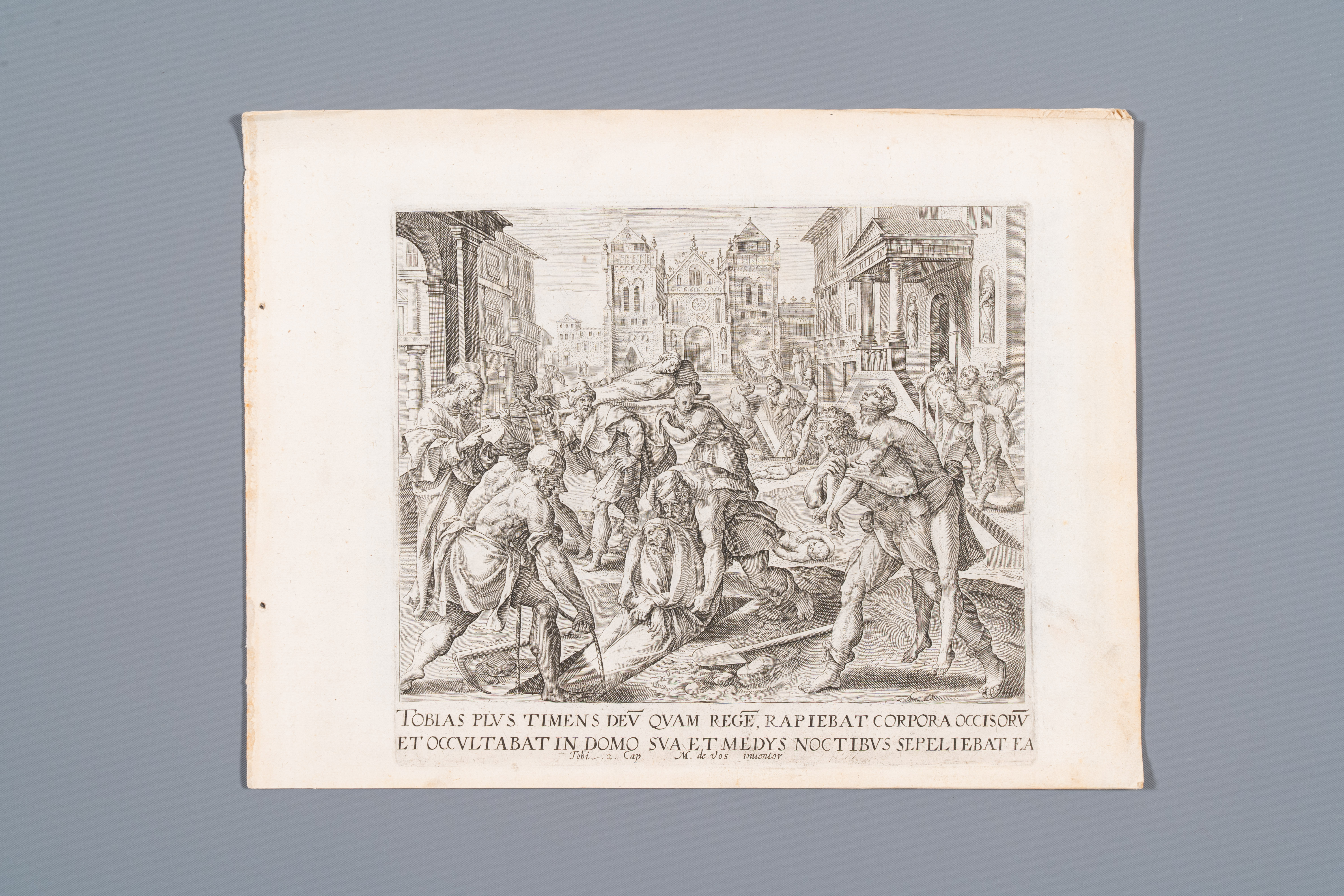 Maarten de Vos, Gerard de Jode, and after Teniers & Brouwer: Eight engravings, 16th C. and later - Image 6 of 39