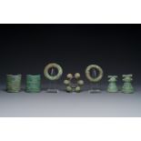 A collection of bronze bracelets and animal bells, Vietnam and Cambodia, 4th/1st C. B.C