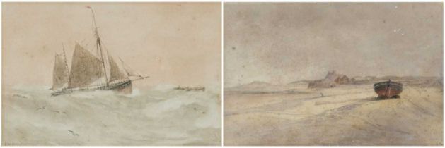 JAMES HARRIS OF SWANSEA (1847-1925), two watercolours - Rescue of survivors of 'Formidable' off