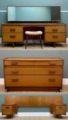 MID CENTURY WHITE & NEWTON (PORTSMOUTH) 1960's TEAK BEDROOM FURNITURE comprising, chest of drawers