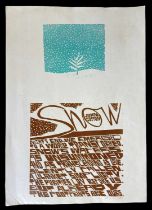 ‡ PAUL PETER PIECH two-colour lithograph - with verse from British poet John Cotton (1925-2003),
