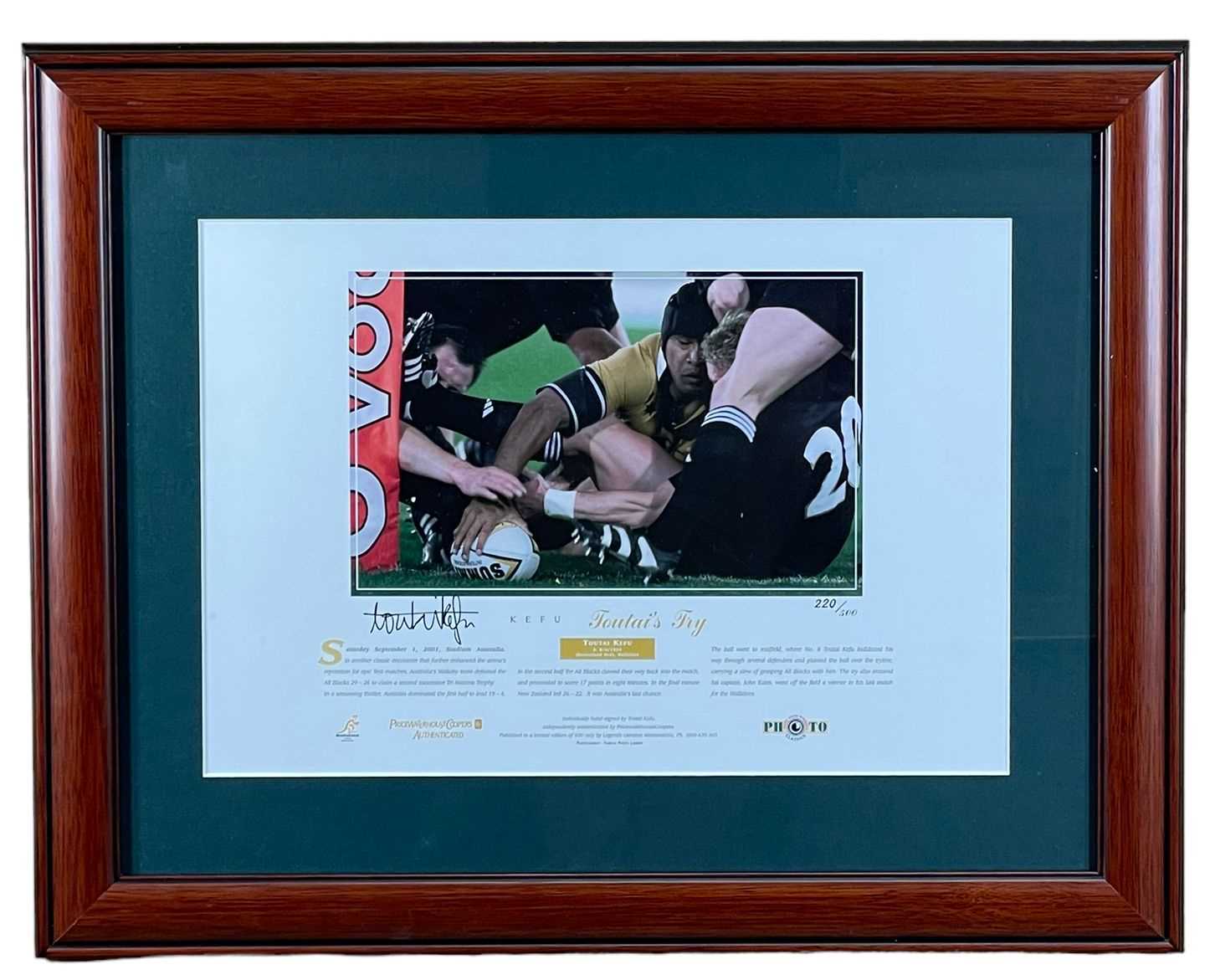 SPORTING MEMORABILIA, including five paintings of Welsh rugby players by artist Richard O'Connell, - Image 6 of 16