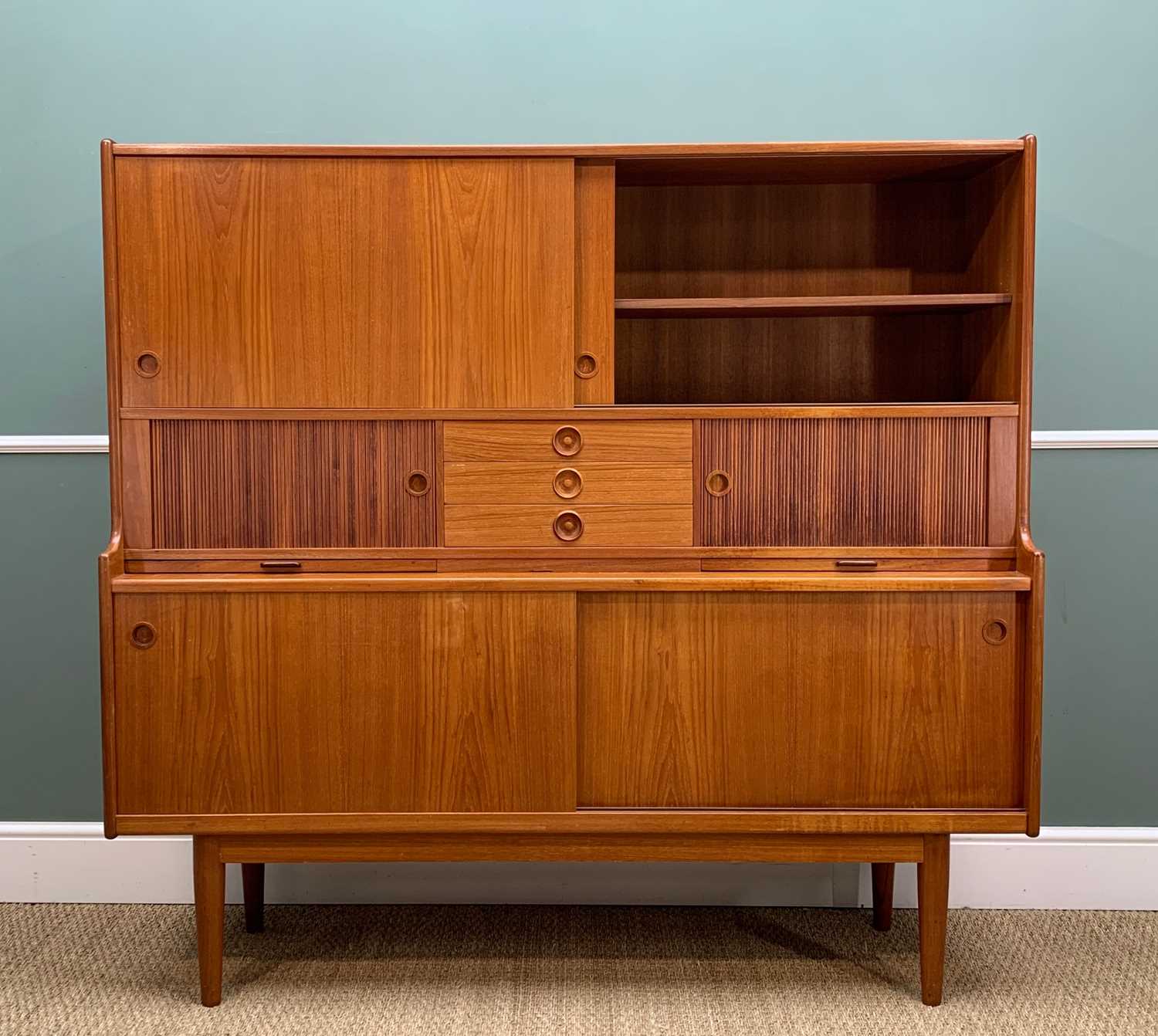 JOHANNES ANDERSON FOR ULDUM MOBELFABRIK: Danish teak cabinet, c. 1960s, fitted three registers of - Image 9 of 19