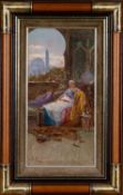 ATTRIBUTED TO ALEXANDER MANN ROI NEAC (Scottish, 1853-1908) oil on board - Odalisque, reclining