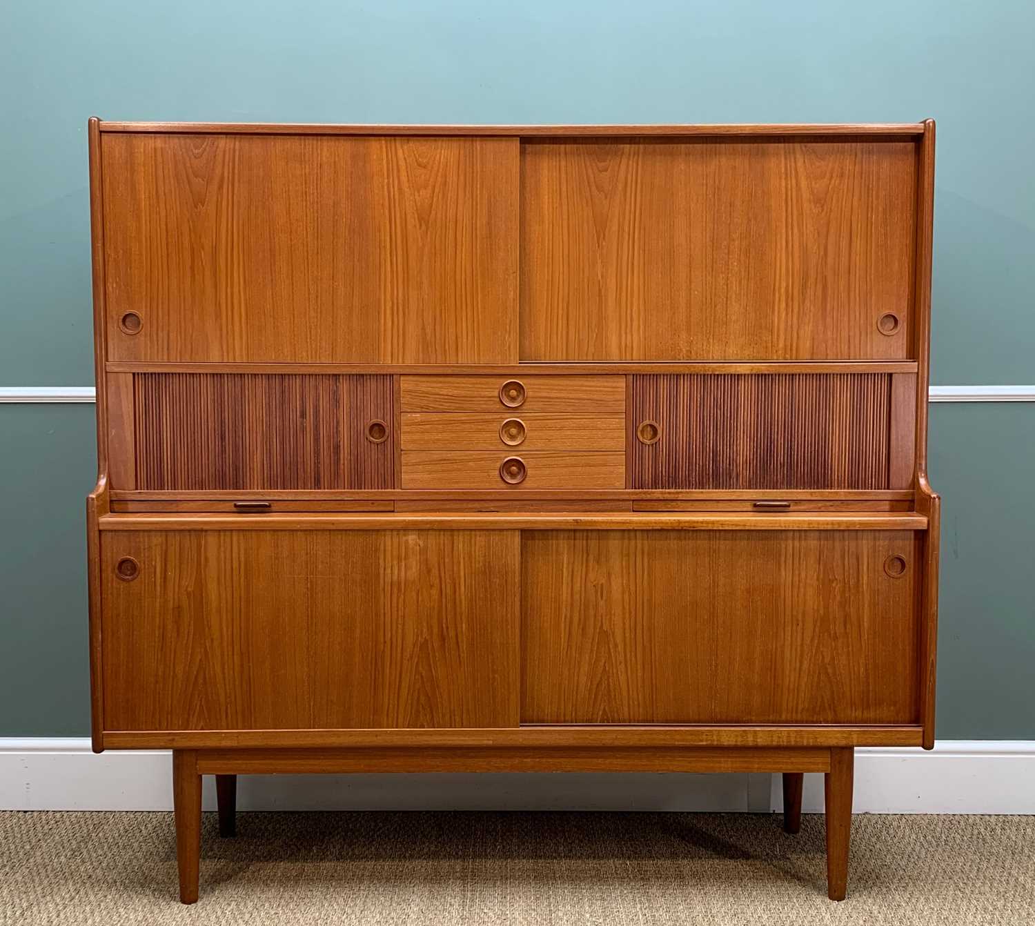 JOHANNES ANDERSON FOR ULDUM MOBELFABRIK: Danish teak cabinet, c. 1960s, fitted three registers of - Image 10 of 19