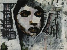 ‡ LUCINDA LYONS, mixed media - Pale Face, 53 x 70cms Provenance: private collection Cardiff