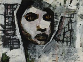 ‡ LUCINDA LYONS, mixed media - Pale Face, 53 x 70cms Provenance: private collection Cardiff