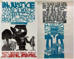 ‡ PAUL PETER PIECH two lithographs - exhibition poster supporting threatened tribal people, entitled