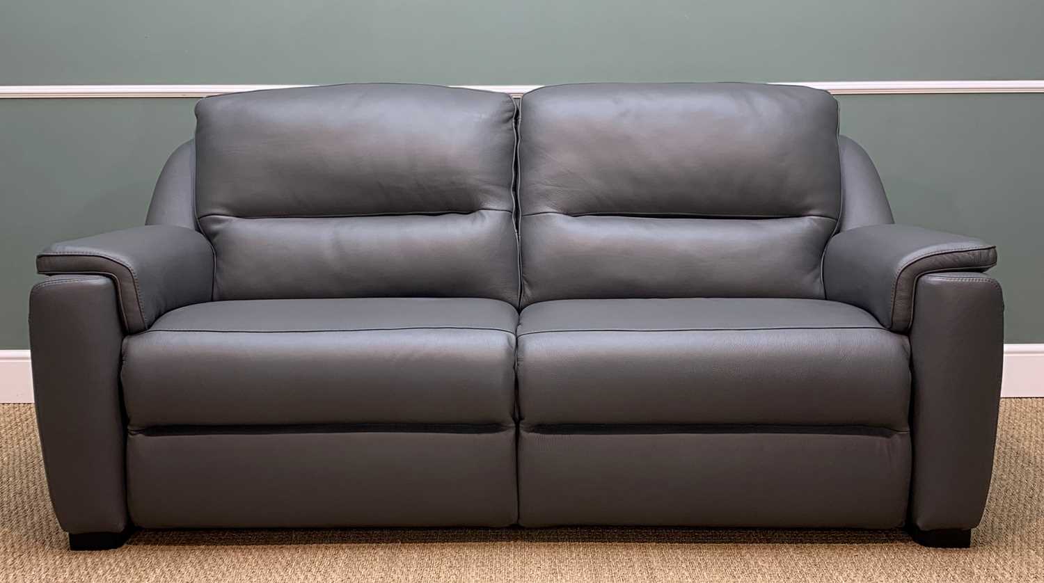 CONTEMPORARY ALDO ITALIAN LEATHER SOFA SUITE comprising, three seater sofa 100 (h) x 202 (w) x 95cms - Image 2 of 6