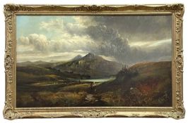ATTRIBUTED TO CHARLES EDWARD WILLIAMS (1807-1881) oil in canvas, extensive Snowdon (Eryri) landscape