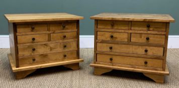 NEAR PAIR LAURA ASHLEY 'GARRAT' BIRCH BEDSIDE CHESTS, 49 (h) x 61 (w) x 50cms (d) and 51 (h) x 63 (