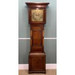 ANTIQUE 8-DAY LONGCASE CLOCK, dial signed 'Finney, Liverpool' on plaque, 13" brass roman and