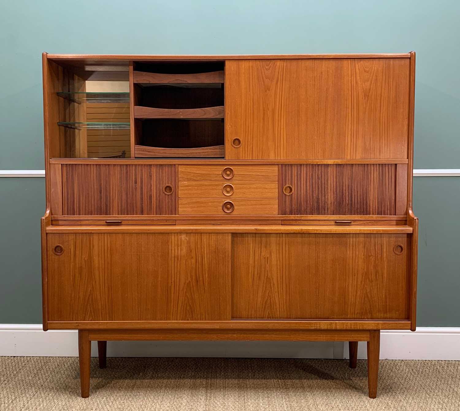 JOHANNES ANDERSON FOR ULDUM MOBELFABRIK: Danish teak cabinet, c. 1960s, fitted three registers of - Image 7 of 19