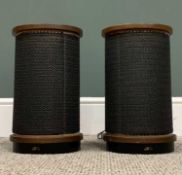 PAIR OF JIM ROGERS CYLYNDRICAL SPEAKERS JR149, serial number 9528, 38 (H) x 24cms (diam.)