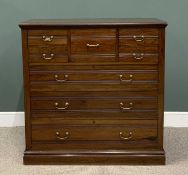 JAMES SHOOLBRED AND CO. MAHOGANY CHEST five short, three long oak lined drawers, Circa 1900,