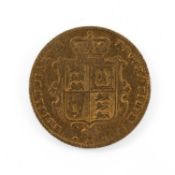 VICTORIAN GOLD HALF SOVEREIGN, 1869, young head, shield back, 3.8gms Provenance: private