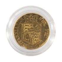 GEORGE III GOLD HALF SOVEREIGN, 1817, laureate head facing right, crowned angular shield, 3.9gms