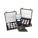 FOURTY EIGHT QEII SILVER PROOF COMMEMORATIVE COINS - The Official Coin Collection In Honour of H. M.