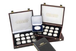 FOURTY EIGHT QEII SILVER PROOF COMMEMORATIVE COINS - The Official Coin Collection In Honour of H. M.